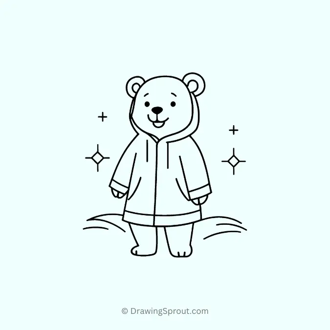 bear in raincoat