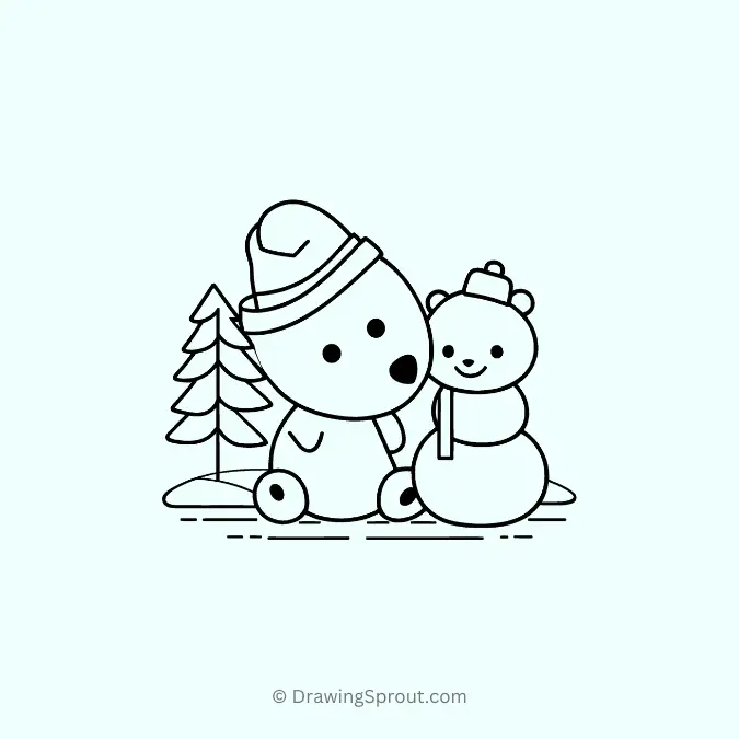 Bear with Snowman