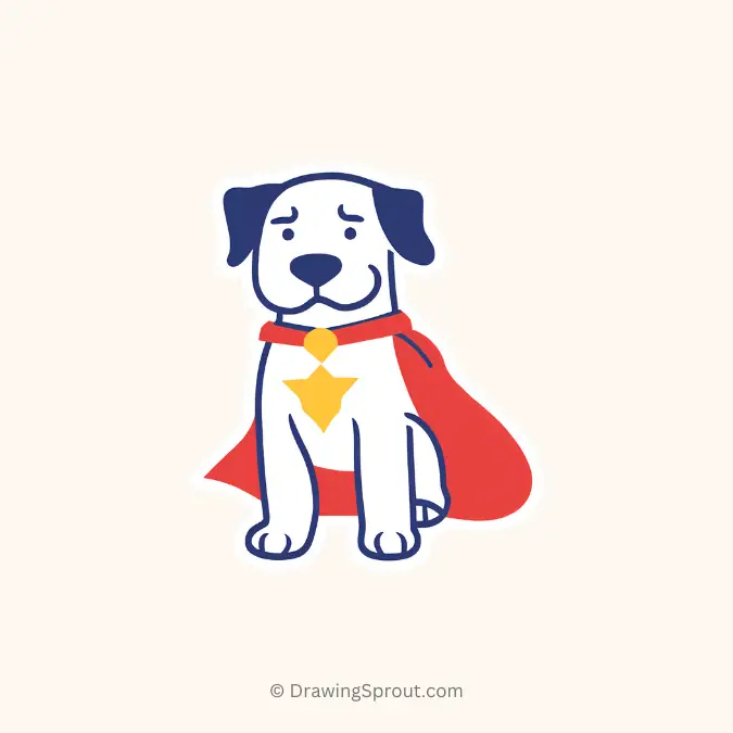 dog in superhero costume