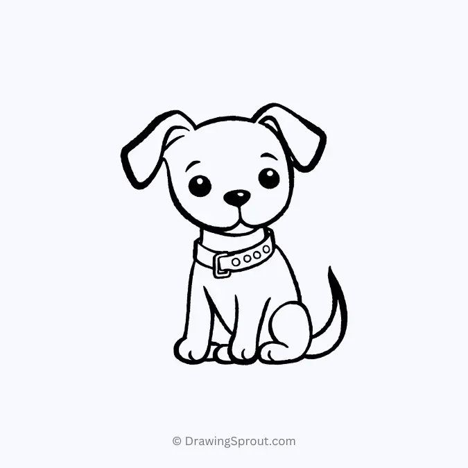 Dog with a collar tag