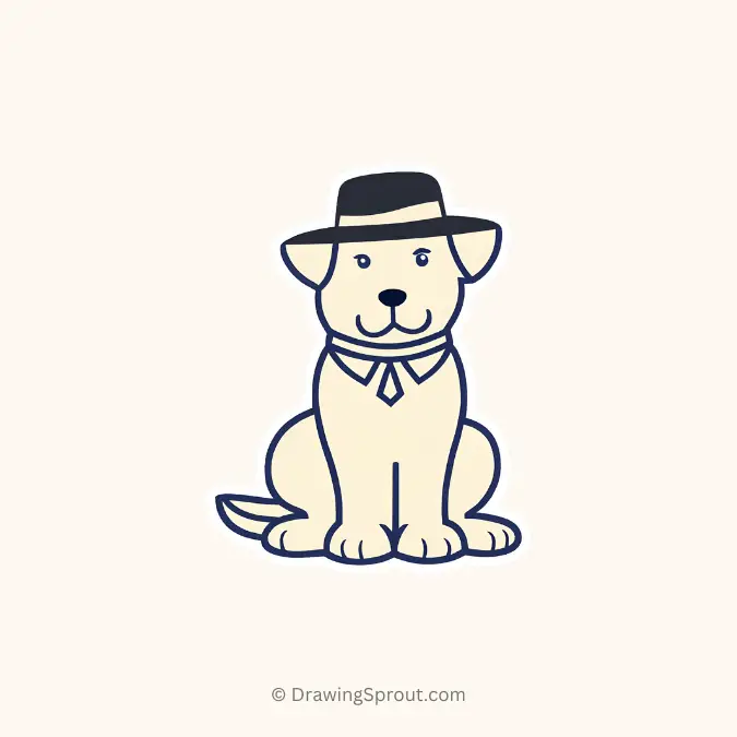 Detective dog drawing