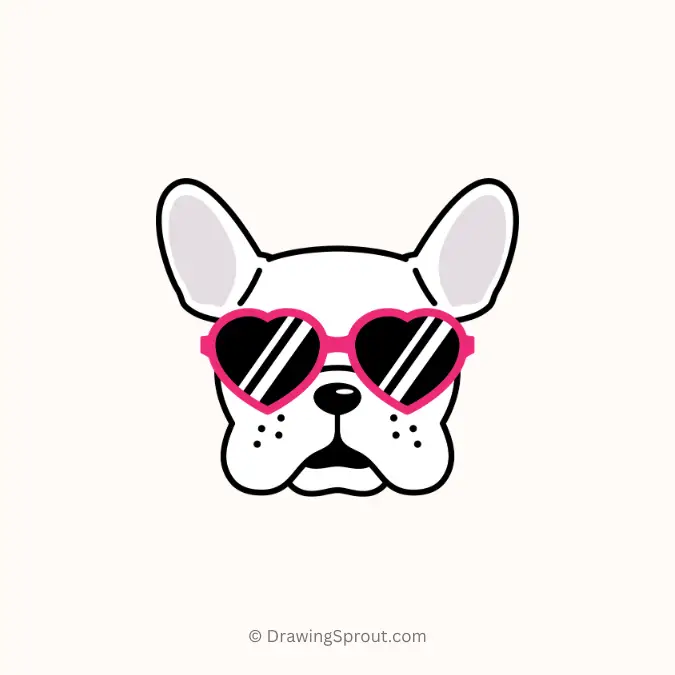 Dog face dog wearing sunglasses