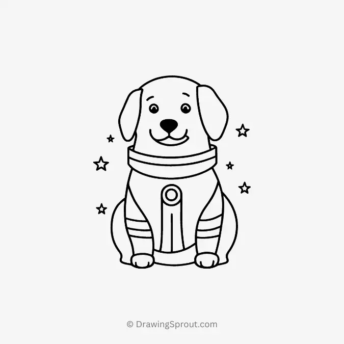 cute astronaut dog