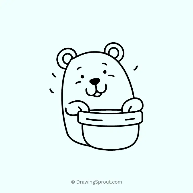 Bear with a honey pot