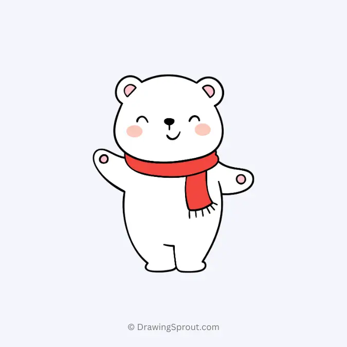 Bear with a scarf