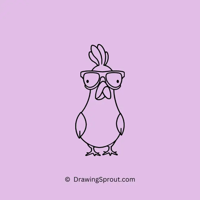 a cool chicken wearing a pair of sunglasses