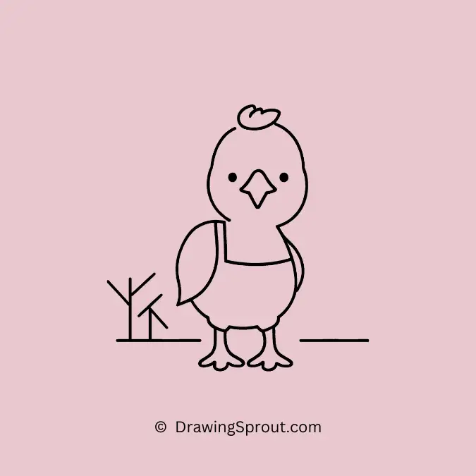 Chicken wearing overalls