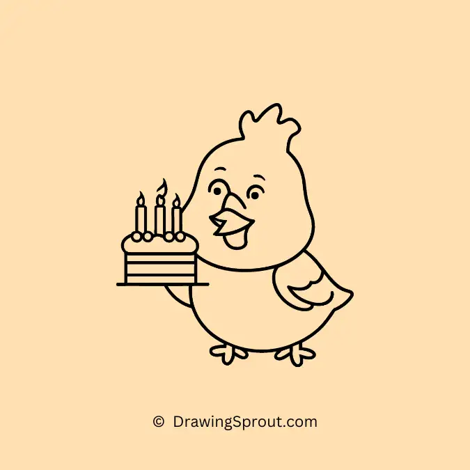 chicken celebrating birthday