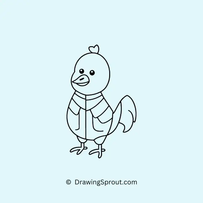 chicken wearing cozy pajamas,