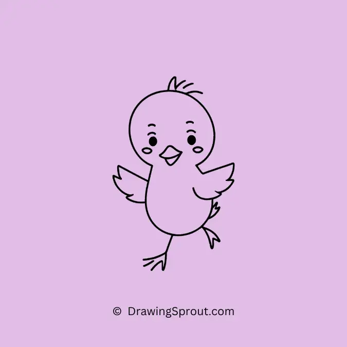 Cute Chicken Dancing with joyful expression