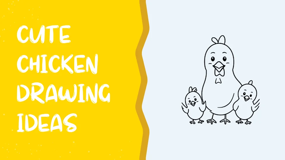 cute chicken drawing ideas