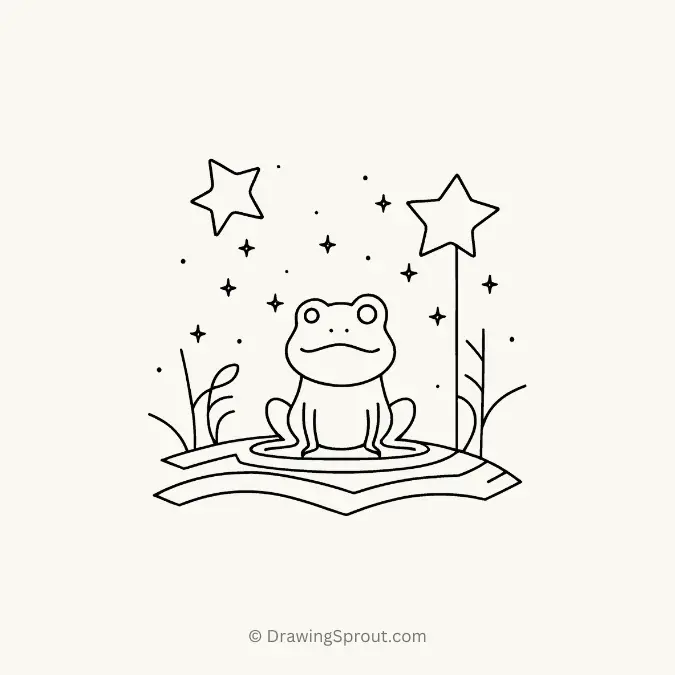 frog with stars