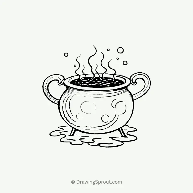 Witch Cauldron Bubbling Over