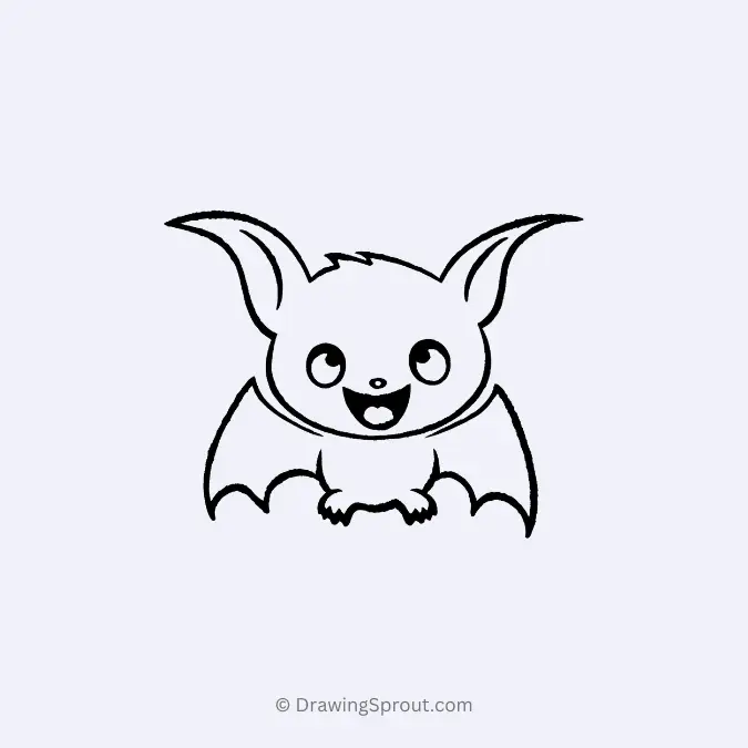 cute bat drawing for halloween