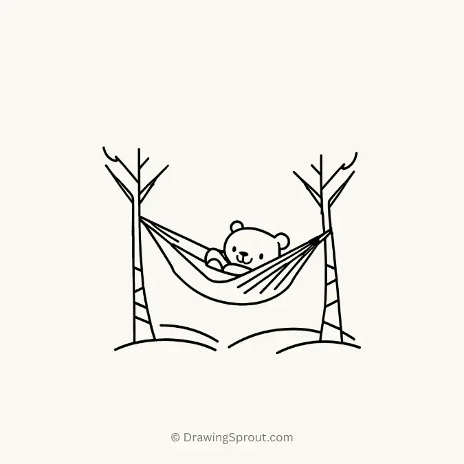 Bear in a Hammock Swing