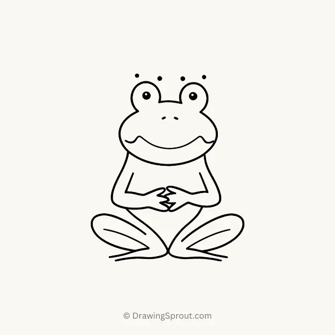 frog in meditative pose