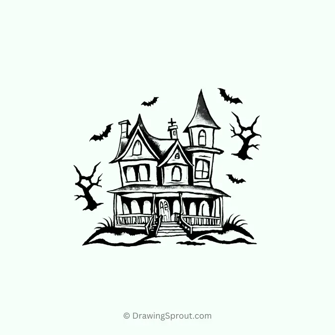 spooky haunted house