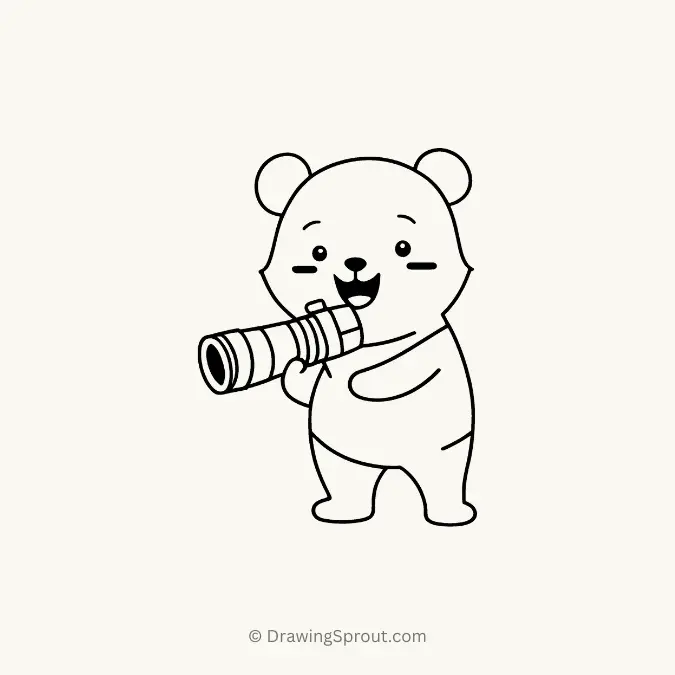Bear with a telescope