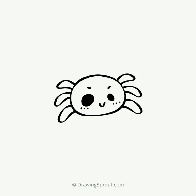 cute charming spider drawing easy halloween