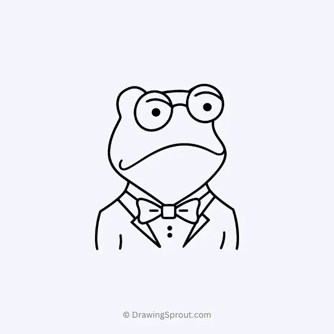 dapper frog wearing a bowtie