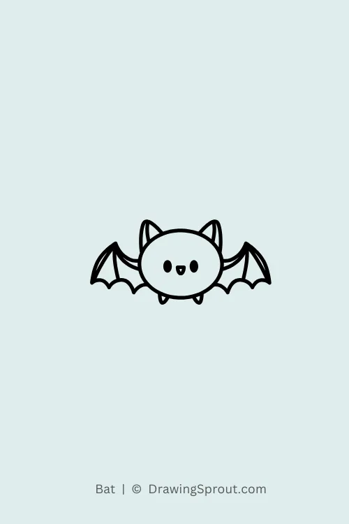 cute animal that are easy to draw, a bat