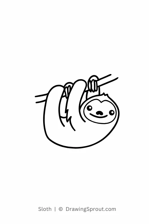 adorable Sloth animal easy to draw