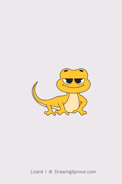 adorable cute easy to draw Lizard