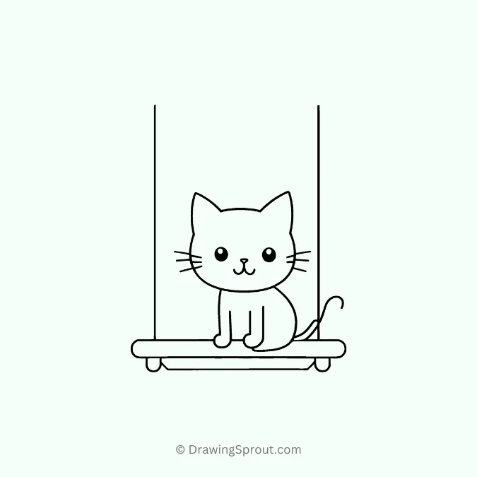 cat on a swing