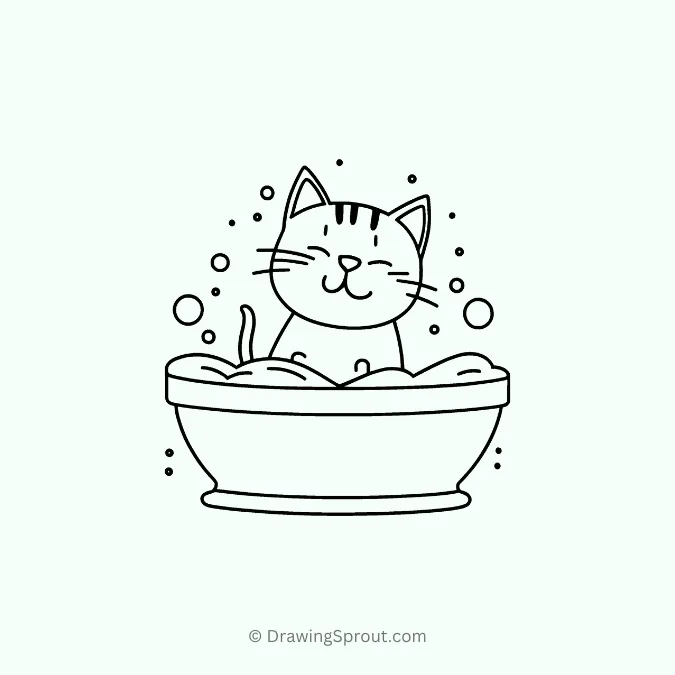 cat in bathtub