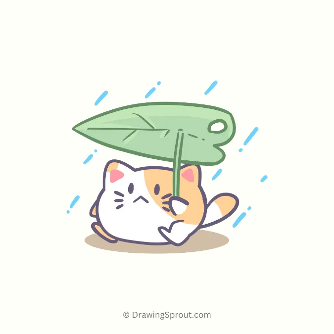 cat with umbrella