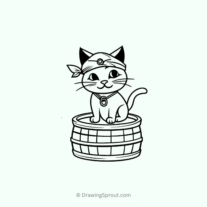 cat dressed as a pirate