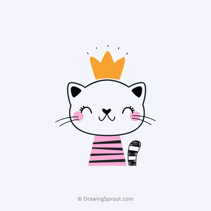 adorable cat wearing a crown